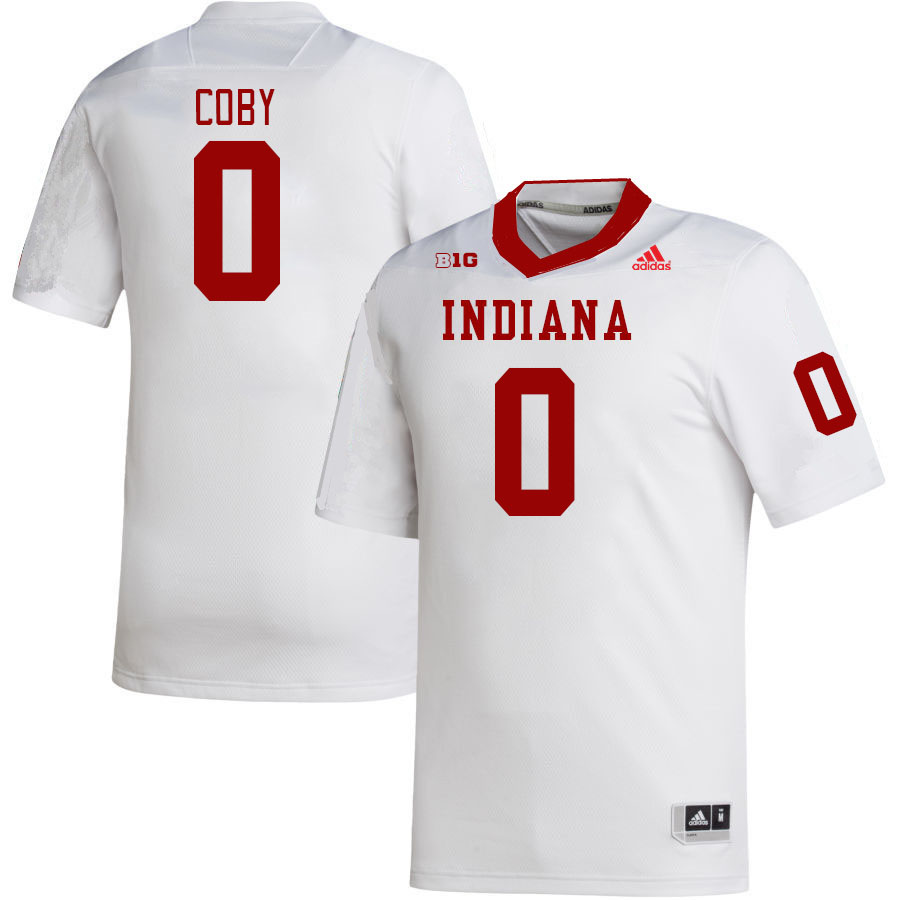 Men #0 Andison Coby Indiana Hoosiers College Football Jerseys Stitched-White
